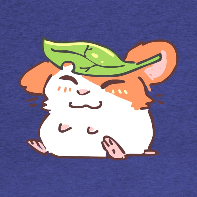 Hamster with a Leaf by sky665